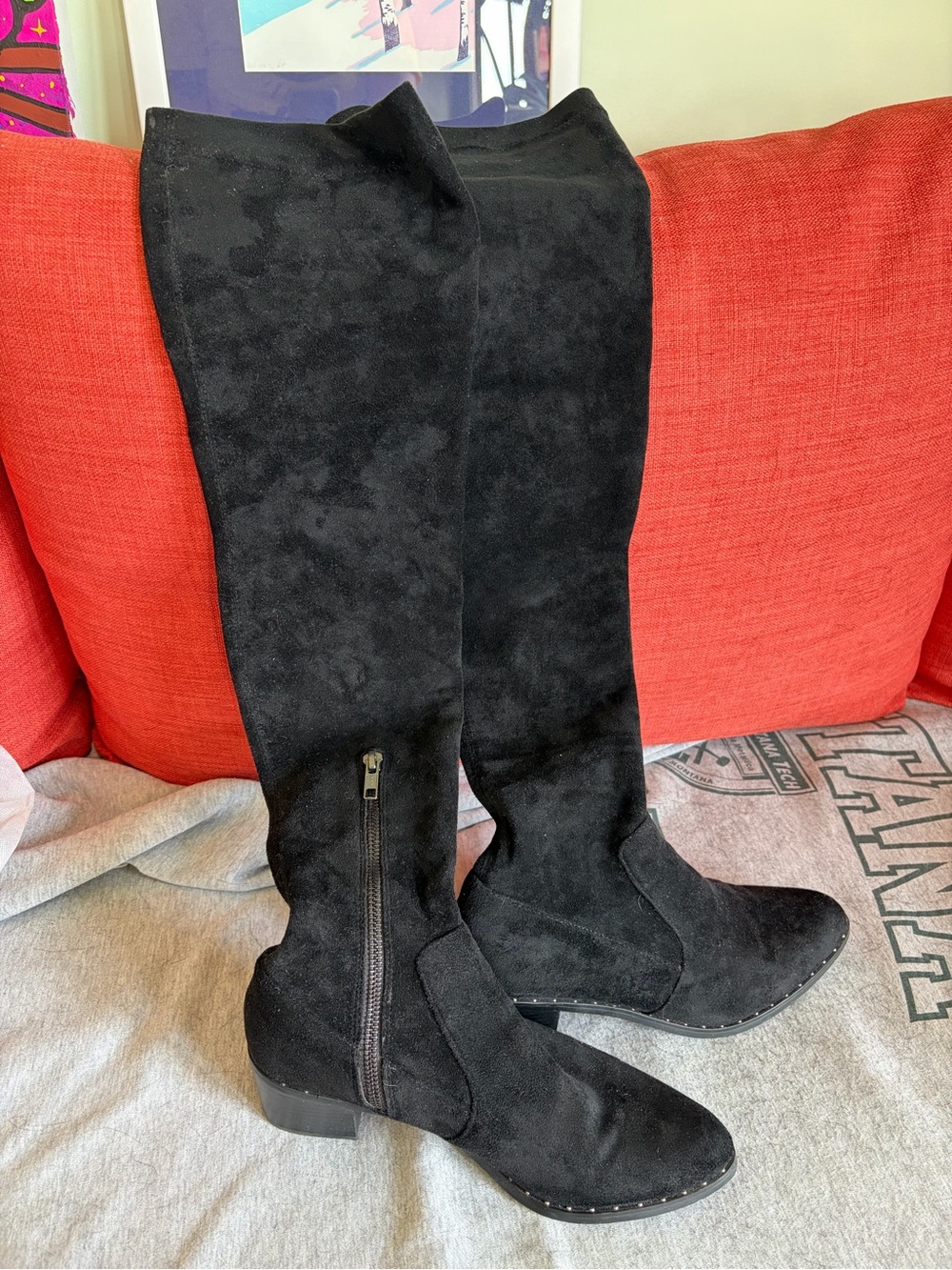 Sol Sana Black Over-the-Knee Suede Boots